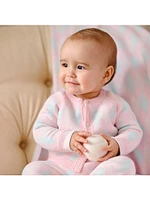 Baby Girl's Argyle Cotton Knit Coveralls