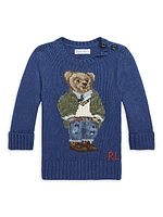 Baby Boy's Knit Polo Bear Sweater