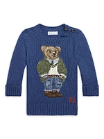 Baby Boy's Knit Polo Bear Sweater