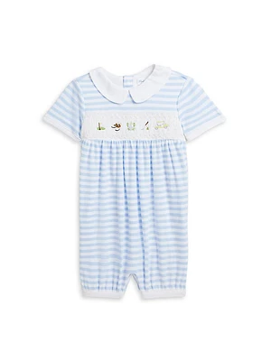 Baby Boy's Striped Golf Coveralls