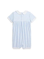 Baby Boy's Striped Golf Coveralls