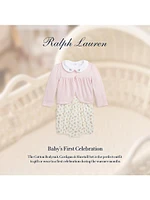 Baby Girl's 3-Piece Cardigan, Shortall & Bodysuit Set