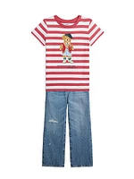 Little Girl's & Girl's High-Rise Wide-Leg Jeans