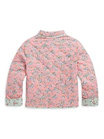 Little Girl's & Girl's Linen-Cotton Quilted Jacket