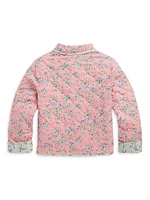 Little Girl's & Linen-Cotton Quilted Jacket