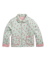 Little Girl's & Girl's Linen-Cotton Quilted Jacket