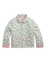 Little Girl's & Linen-Cotton Quilted Jacket