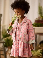 Little Girl's & Girl's Linen-Cotton Quilted Jacket