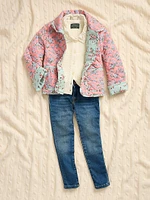 Little Girl's & Linen-Cotton Quilted Jacket