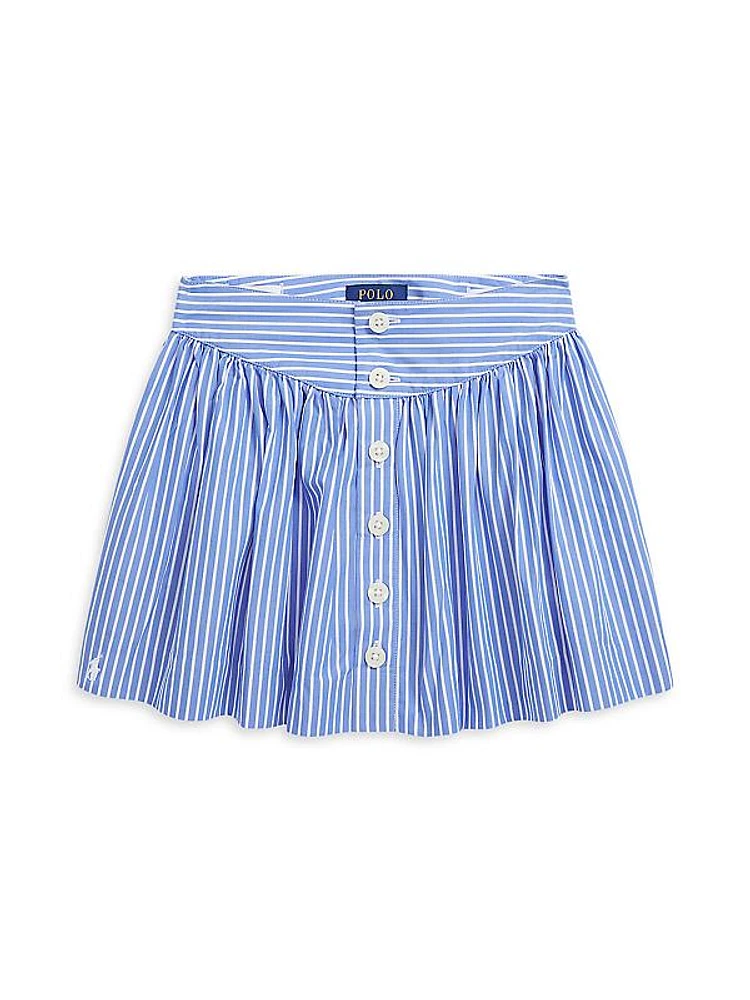 Little Girl's & Girl's Striped Poplin Skirt