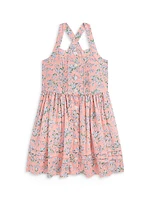 Little Girl's Linen Floral Dress