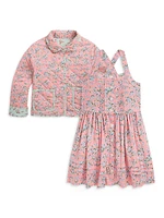 Little Girl's Linen Floral Dress