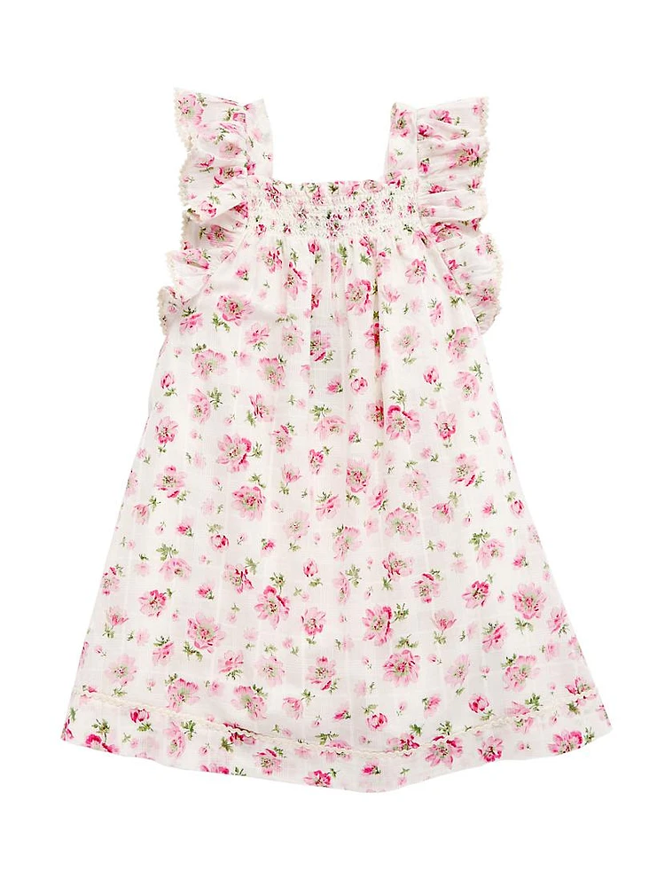 Little Girl's Floral Cotton Dress