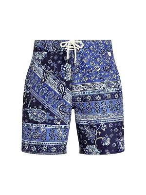 Palm Island Mesh-Lined Swim Trunks