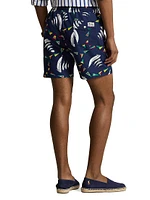 Graphic Seersucker Swim Trunks