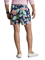 Floral Drawstring Swim Trunks