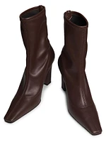 Brenda 90MM Stretch Leather Booties