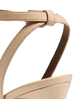 Ciab 100MM Leather Curved-Heel Platform Sandals