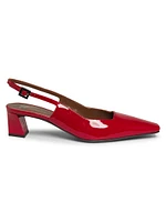 Brenda 45MM Patent Leather Slingback Pumps