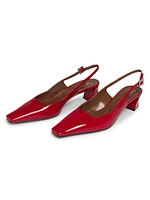 Brenda 45MM Patent Leather Slingback Pumps