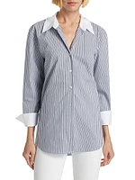 Malia Pinstriped Poplin Shirt