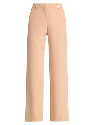 Livvy Twill Straight-Leg Trousers