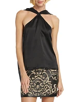 Riviera Silk Bias-Cut Sleeveless Top