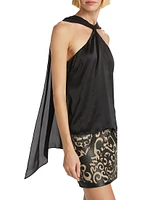 Riviera Silk Bias-Cut Sleeveless Top