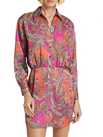 Demetria Paisley Shirtdress