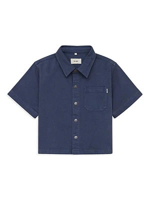 Little Boy's & Ash Boxy Short-Sleeve Shirt