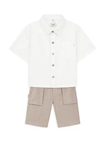 Little Boy's & Jackson Flat-Front Shorts