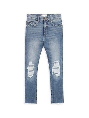 Little Girl's & Girl's Emie Distressed Straight-Leg Jeans