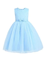 Baby Girl's, Little Girl's & Pearl Bow Tulle Dress