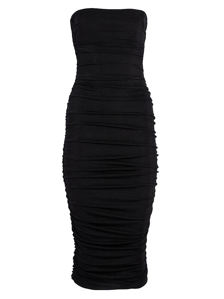 Martha Strapless Midi Dress