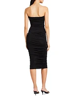 Martha Strapless Midi Dress