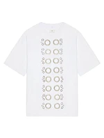 Wide Fit T-Shirt Cotton with Eyelet Details