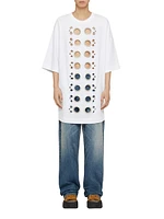 Wide Fit T-Shirt Cotton with Eyelet Details