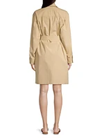 Virgus Cotton Button-Front Mini-Shirtdress