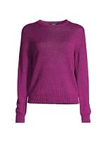 Atzeco Linen Knit Crewneck Sweater