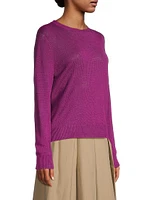 Atzeco Linen Knit Crewneck Sweater