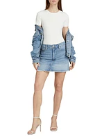 Uniform Denim Miniskirt