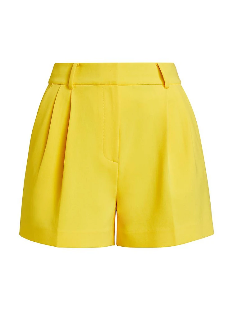 High-Rise Pleated Shorts