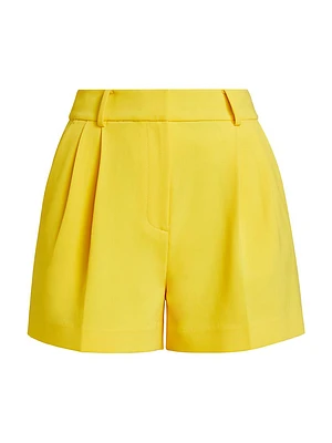 High-Rise Pleated Shorts