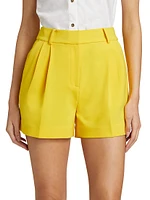 High-Rise Pleated Shorts