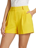 High-Rise Pleated Shorts