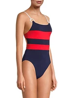 Babe Lace-Up One-Piece Swimsuit