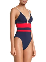 Babe Mio Striped One-Piece Swimsuit