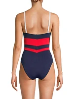 Babe Mio Striped One-Piece Swimsuit