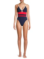 Babe Mio Striped One-Piece Swimsuit