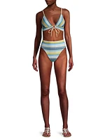 Lyra Striped High-Waist Bottom